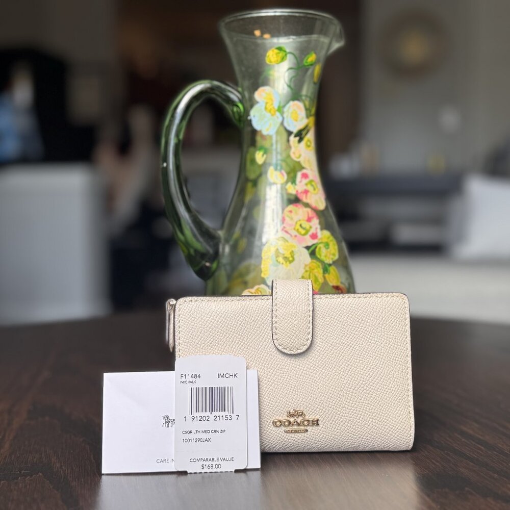 Coach Cream Compact Wallet - Picture 2 of 5